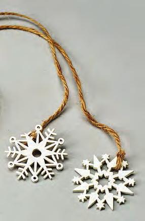 25 tall 12/$4.49 ea. 1644 2.25 Wooden Snowflake Decorative Tie 36 long 36/$0.59 ea.