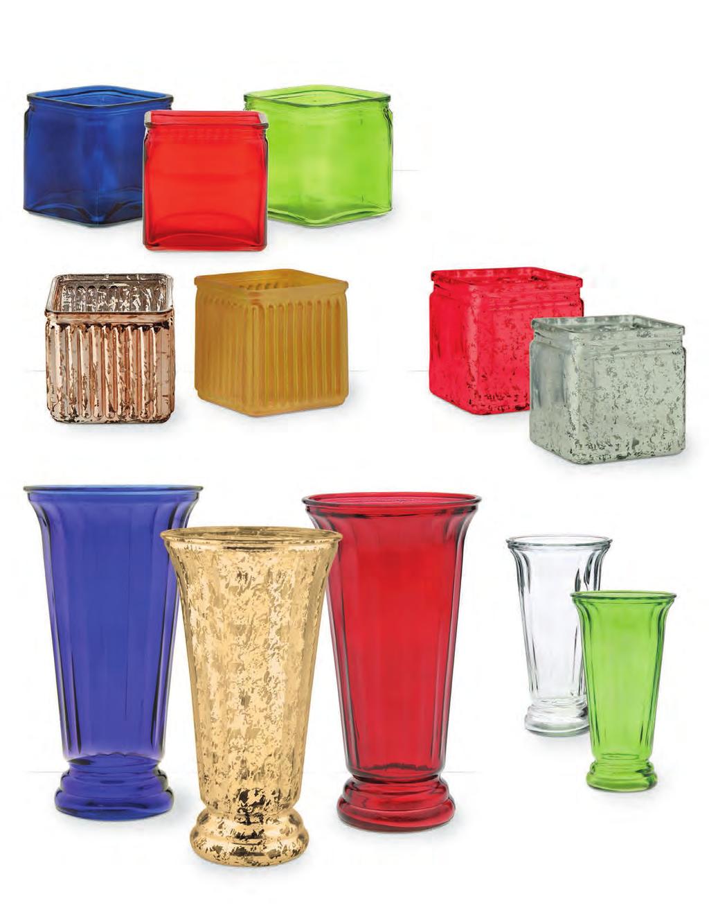 Ribbed and Smooth-Sided Glass Cubes 4.5 x 4.75 Tall GQ2-PURPLE 12/$2.69 ea. GQ2-COLBALT 12/$2.69 ea. GQ2-RED 12/$2.69 ea. GQ2-MOSS 12/$2.