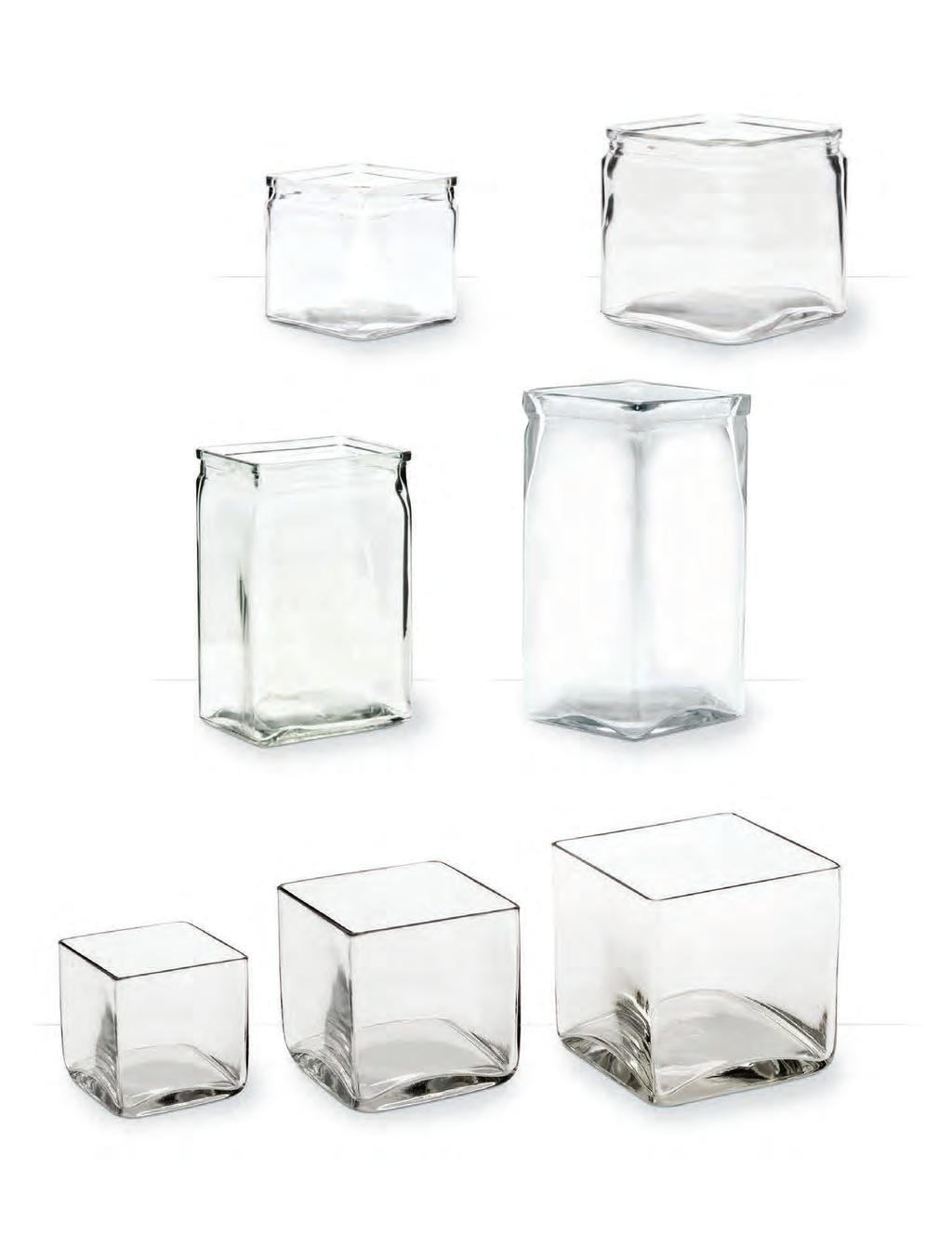 Machine Glass (Utility Glass) GQ1-CLR 4 cube with 3.25 opening 12/$1.39 ea. GQ2-CLR 4.75 cube with 4 opening 12/$2.29 ea. GR348 3.5 x 3.5 x 8 tall 12/$2.79 ea. GR346 3 x 4 x 6 tall 12/$1.99 ea.