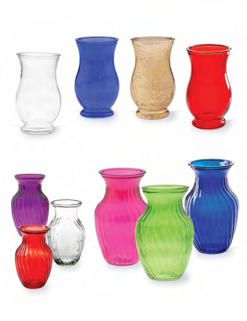 Regency Glass Vases 3.25 Opening x 7.0 Tall GV42-CLR 12/$1.99 ea. GV42-COBALT 12/$2.49 ea. Swirled Glass Vases 3.25 Opening x 8.0 Tall GV42-GM Gold Mercury 12/$2.79 ea. GV42-RED 12/$2.49 ea. GV25-PURPLE 12/$2.