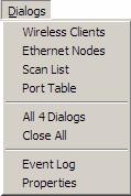 (page 66) dialog box. Use this dialog box to choose ping parameters, logging options, and response to other stations. 5.