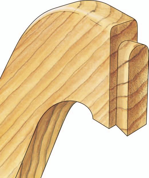 To ensure straight shoulders on the tails, create two jigs to hold each leg exactly square as you form the shoulder of the dovetail.