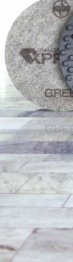 Terrazzo / Natural stone Marble/terrazzo/ limestone Dry grinding The intention of the first grinding step is to remove indentations and scratches. Repair joints after first step if necessary.