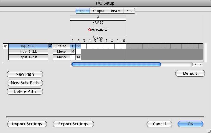 Set up i/o: If you are using your Pro Tools rig, you may not have 8 channels, especially of you are using a computer with just an ilok, no audio interface. You have two channels only.