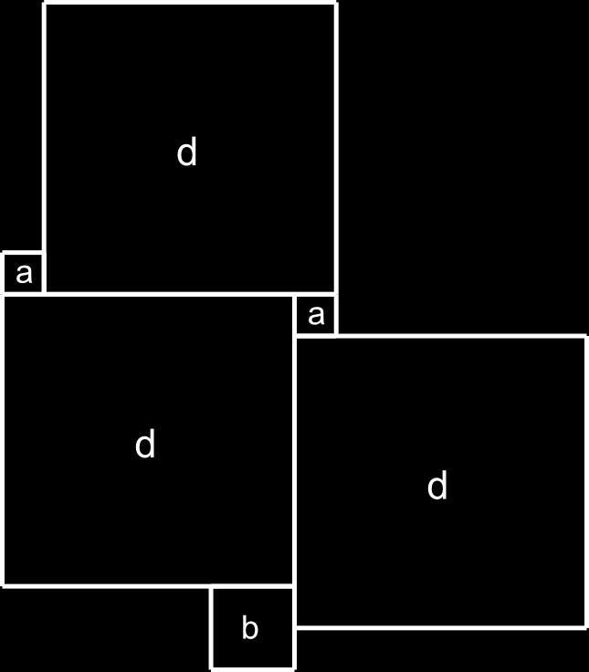 C. Mnn et l.: Unilterl n equitrnsitive tilings y squres of four sizes 151 Consier the rrngement in Figure 21.