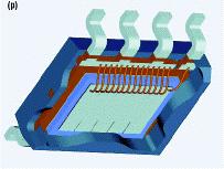 provides an area-bonding alternative to wire-bonding for interconnecting power devices.
