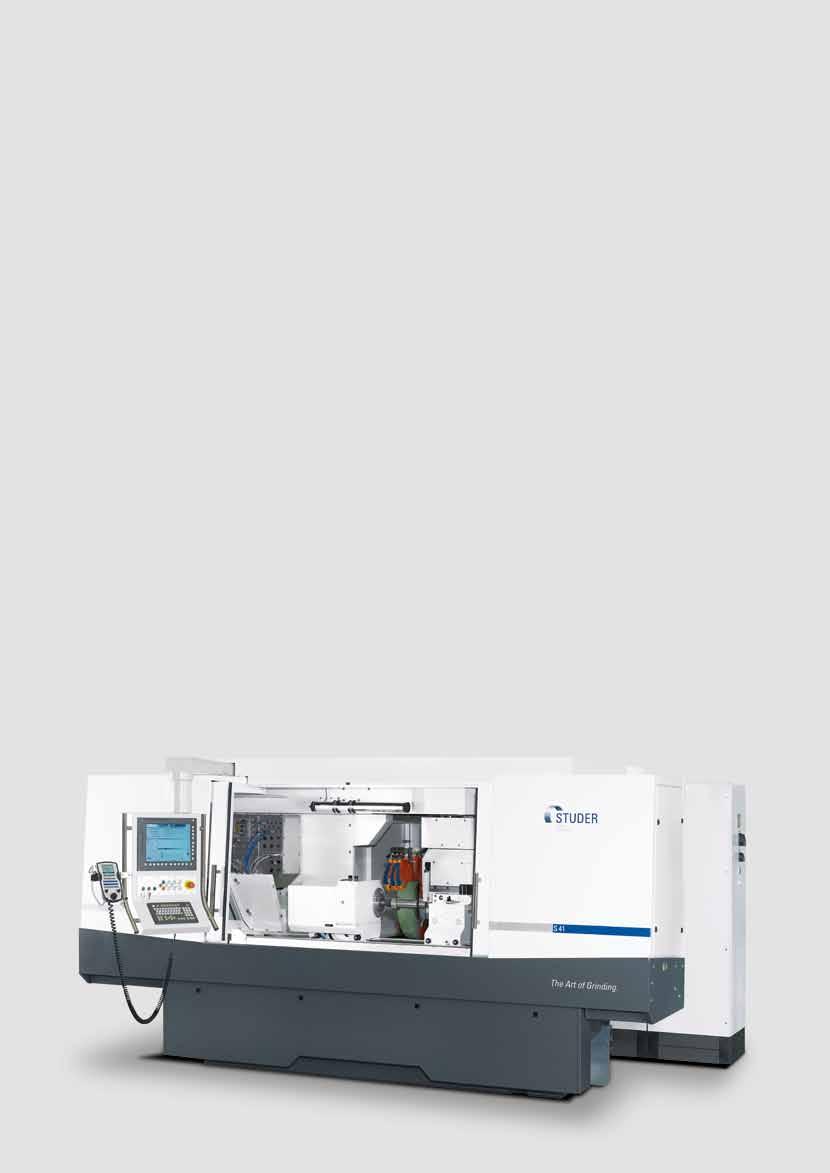 Advantages S41 Dimensions Distance between centers 1 000 / 1 600 mm Center height 225 / 275 mm Maximum workpiece weight 250 kg Hardware StuderGuide guide system with linear drive Turret wheelhead