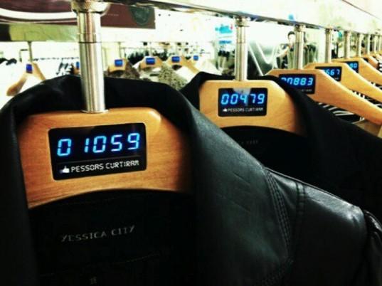 C&A introduced a high-tech hanger that tallies the number of Facebook likes an