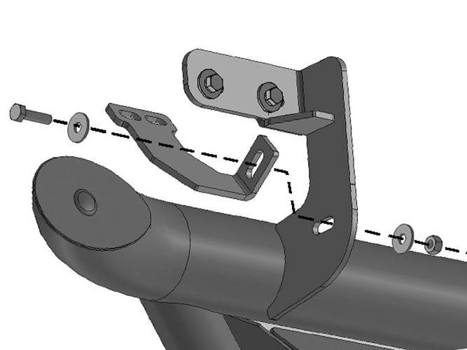 Bolt Plate not required (Fig 11) Attach passenger/right front Support Bracket to front facing