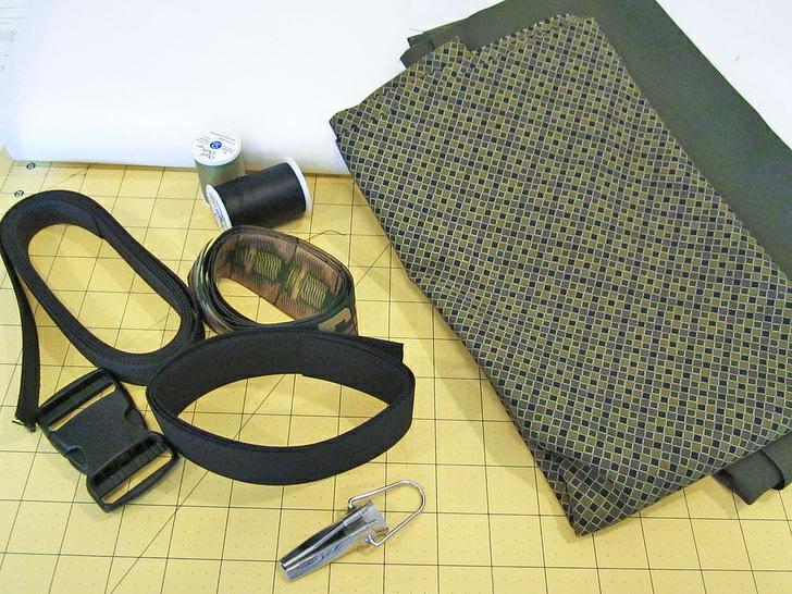 ) Fabric and Other Supplies ½ yard of 54"+ wide medium to heavy weight fabric for the case exterior; we used 58" wide medium weight Eco Twill in Olive Drab ¾ yard of 44-45" wide standard weight