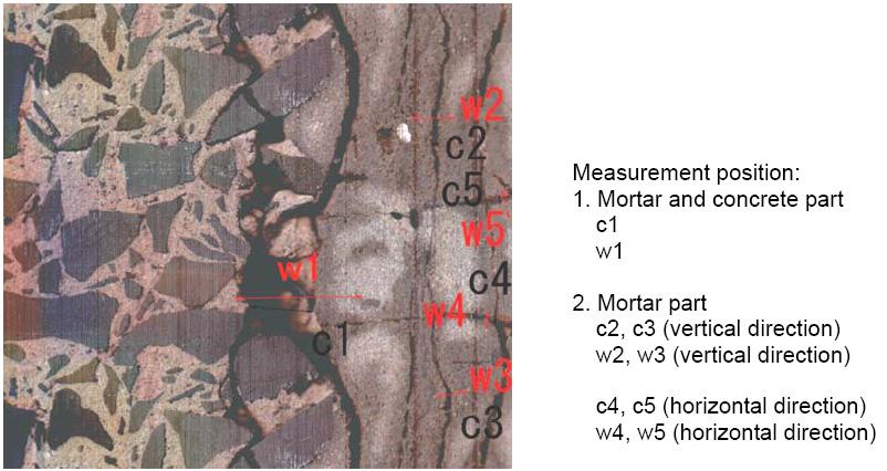 Reference image of initial stage From this reference image, it can be useful for various analyze such as mortar thickness,