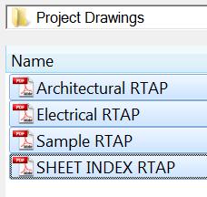 Uploading Drawings (RTAP) SPECIAL NOTE Only the revised sheets from the original drawings need to be uploaded and listed on the Sheet Index with appropriate dates and revision numbers If the original