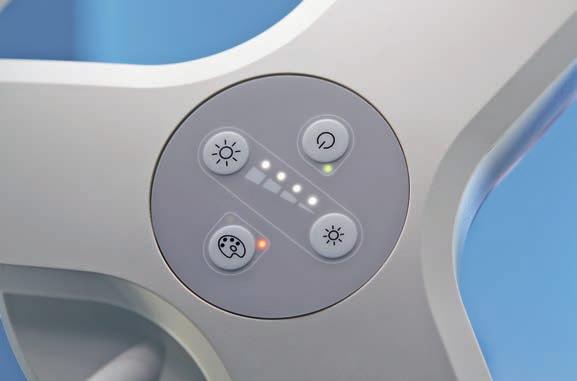 Intuitive Control Panel The easy to use and ergonomic control pod allows all lighting features to be adjusted with a simple press of the button. CLED 23TXMP Technical Data Light Intensity (at 0.