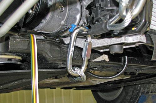 Additional options may interfere with suggested mounting; in this case secure the cables to a solid piece of the frame as described in the instructions included with the permanent baseplate safety
