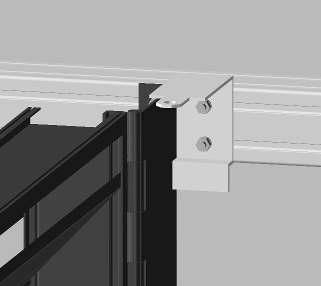 Mount one latch L at top and one at the bottom of the louver panel. Apply one lock washer and nut per carriage bolt.