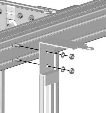Slide the latch bracket until it overhangs the end of the mounted louver panel ½ (see Figure 6-C).