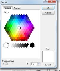 Type allows you to choose a shape for the color gradient.