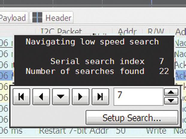 The protocol viewer window shows the index number, time stamp value, and data content for each serial packet in the list.