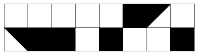 8. What fraction of the figure below is unshaded? (1) 3 8 (2) 5 8 (3) 3 5 (4) 7 16 *9. There are 40 pupils in a class. 30% of them are girls. How many boys are there in the class?