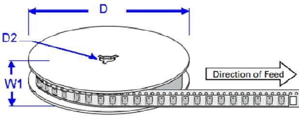 DO-218AB Tape and Reel Specification (continue) Dimensions Millimeters Inches D 330±0.2 13.0±0.008 D2 13.2±0.2 0.