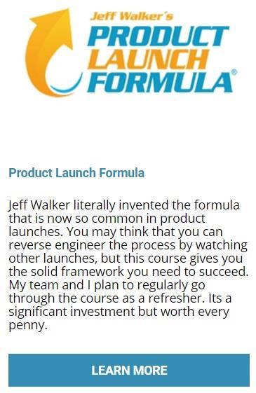 "I became at expert at [subject] thanks to [course]. Check it out here." One of people I've learned the most from is Jeff Walker.