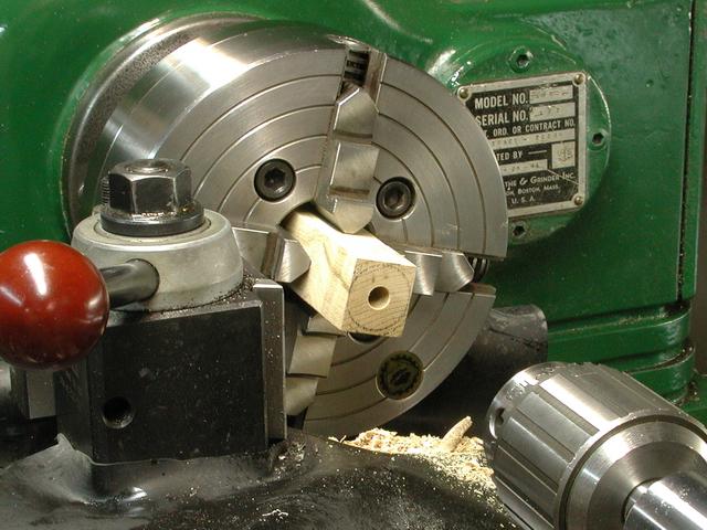 Turning a Cylindrical Reel Seat Filler 1. Prepare the blank to be turned by drilling the desired size hole in the blank by whatever method you prefer.