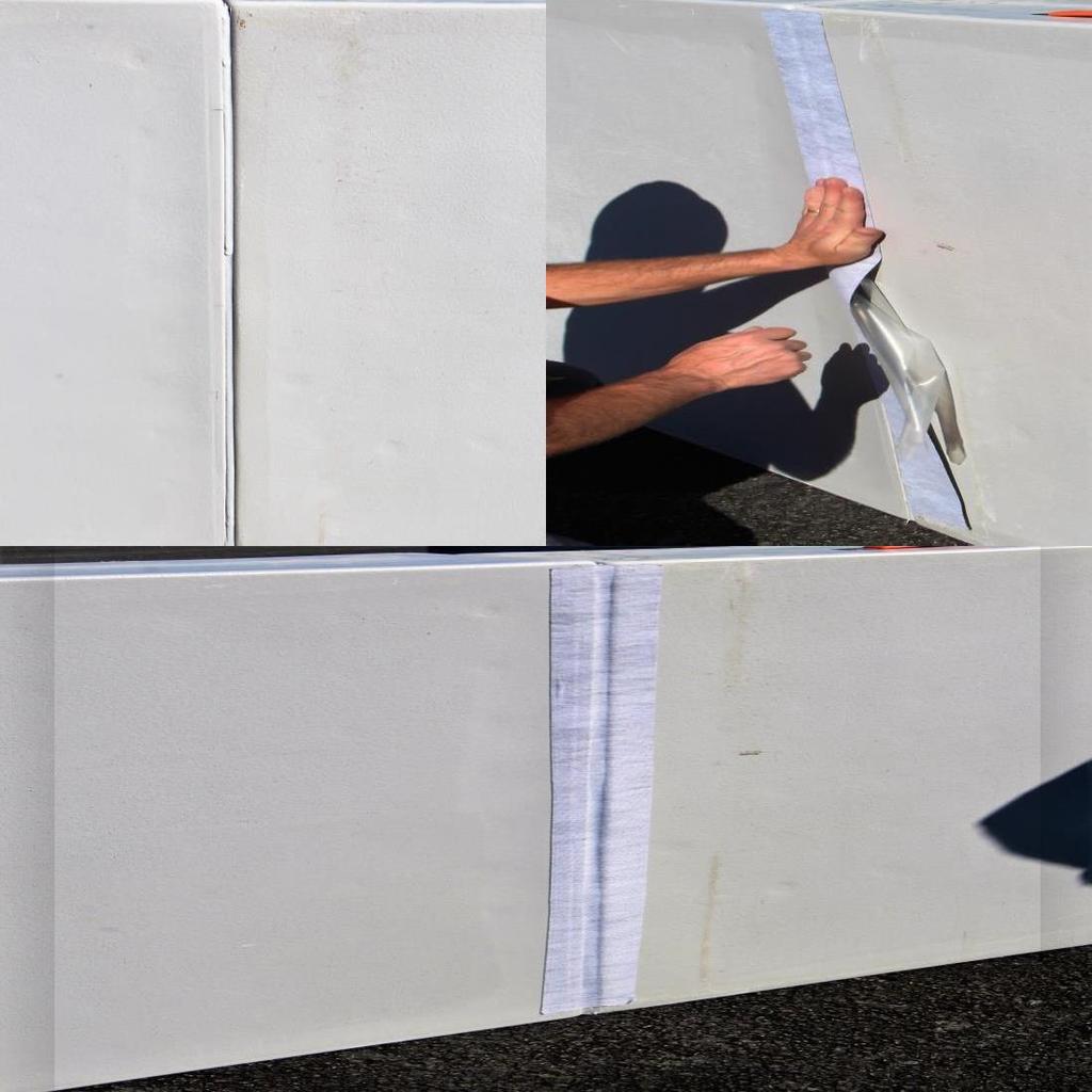 Panel Assembly: First Section: End Section: Caulking and Taping: Once the roof and side panels are fastened together, do the following: 1.