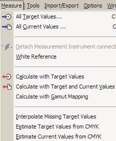 If you want to add further fulcrums to a color profile, but have no target values for the purpose, you can use Measure Interpolate