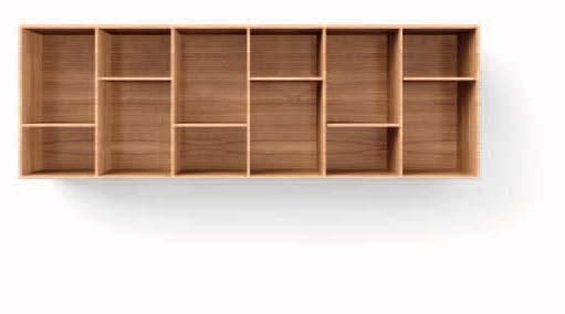 BOOKCASE UNIT AVAILABLE ONLY IN WOOD FINISHES AND IN WHITE MATT LACQUER SQUARED