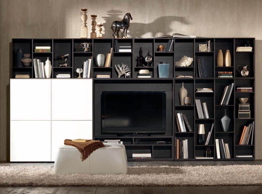 Balanced With Novecento, containers and book shelves combine in perfect balance, to contain and display.