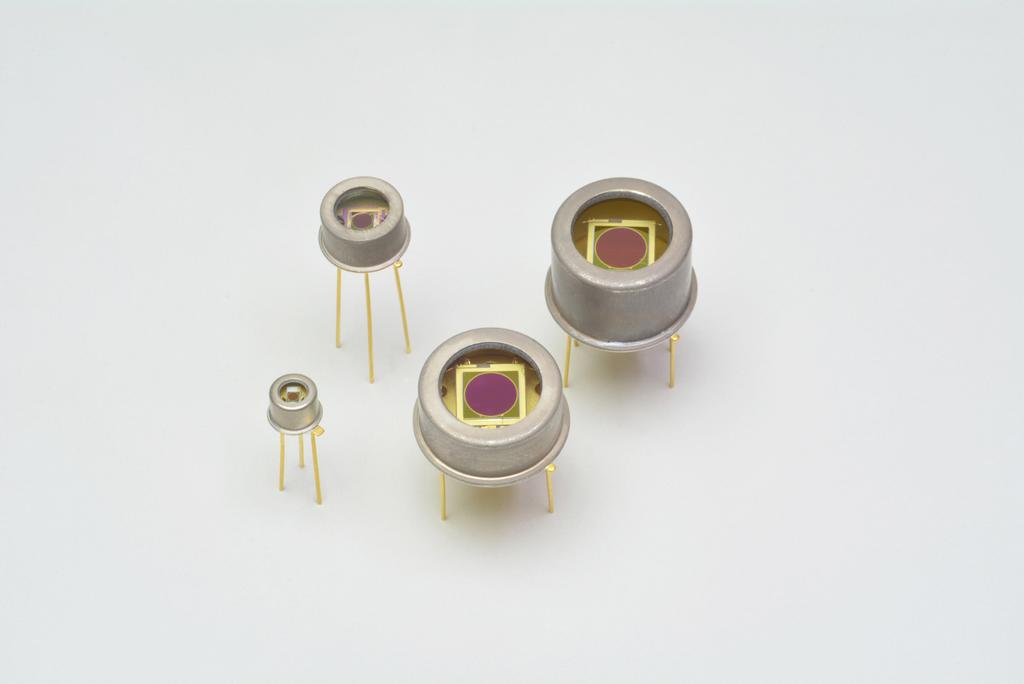 area from ϕ0.3 mm to ϕ5 mm InGaAs PIN photodiodes have large shunt resistance and feature very low noise. Hamamatsu provides various types of InGaAs PIN photodiodes with photosensitive area from ϕ0.