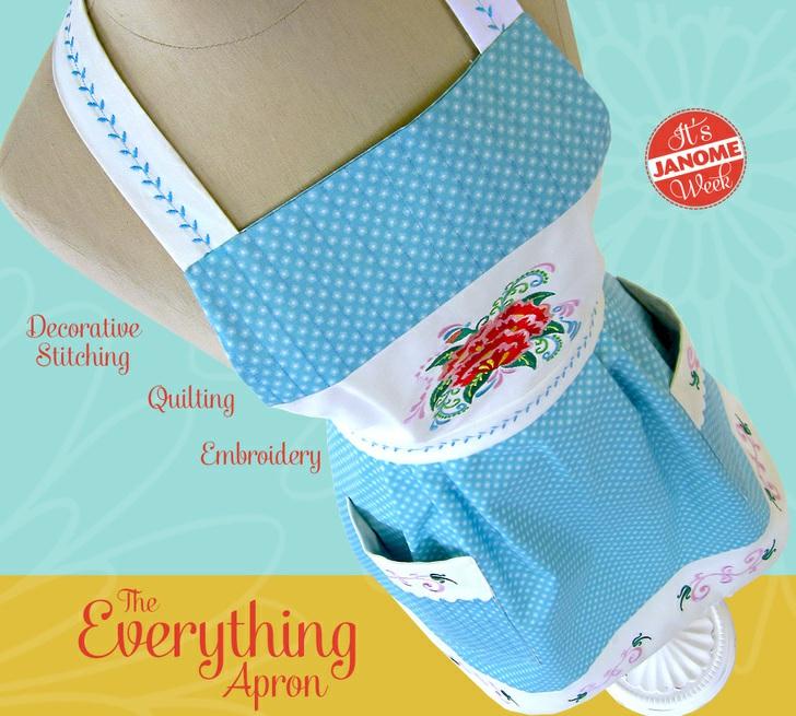 Published on Sew4Home Janome Week: The "Everything" Apron: Embroidery, Decorative Stitching and Quilting Editor: Liz Johnson Friday, 26 April 2013 1:00 For our final day of Janome Week, we took all