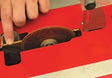 Note: We suggest loosening the knobs to have plenty of wiggle room (fig. J). 3. Loosen belt tension knob (fig. N). 4. Lower the blade cartridge into the saw (fig. S).