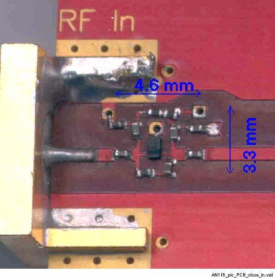 Scanned Image of PC Board, Close-In Shot Total PCB area used 15 mm² PCB area may be