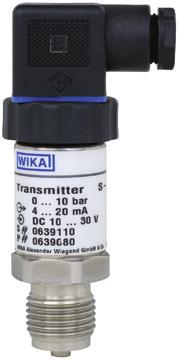 Electronic pressure measurement High-quality pressure transmitter For general industrial applications Model S-10 WIKA data sheet PE 81.