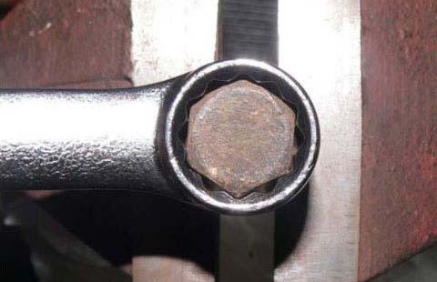 The challenge occurs when you believe that extra force will be required to loosen a tight or rusted nut. The open end wrench only applies pressure on two corners of a hex nut.