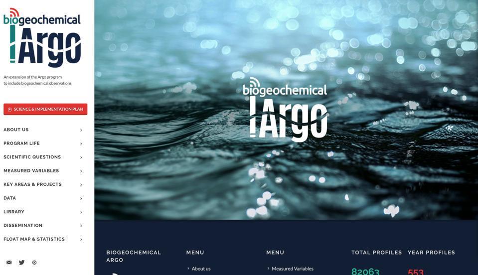Biogeochemical Argo Biogeochemical-Argo Scientific and Implementation plan was finalized