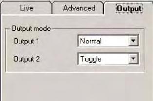 - Toggle mode: the output switches each time the inspection cycle is