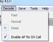 knowledge of your call, DX station s call and grid to assist in achieving a decode under marginal conditions. It does not use the call3.database.
