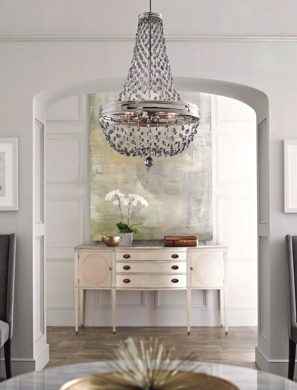 simple lighting makeovers CRYSTAL CHANDELIERS This