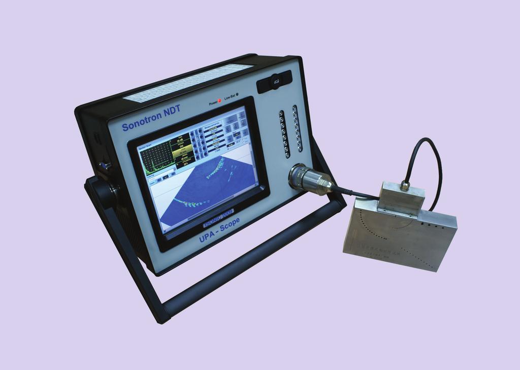 ISONIC 2009 UPA-Scope Portable Ultrasonic Phased Array Flaw Detector and Recorder THE VERSATILITY OF ULTRASONICS Phased Array 64:64 phased array electronics independently adjustable emitting and