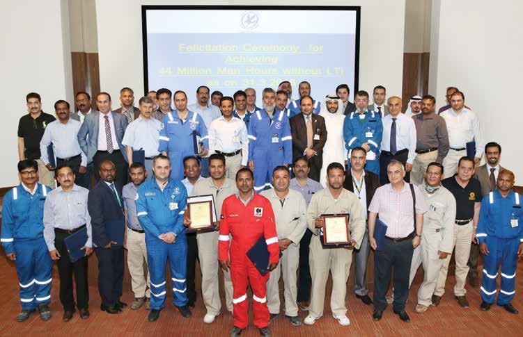 29 The Kuwaiti Digest North Kuwait Celebrates 44 Million Hours Without LTI KOC s North Kuwait Directorate recently celebrated the completion of 44 million manhours without Lost Time Incidents (LTI)