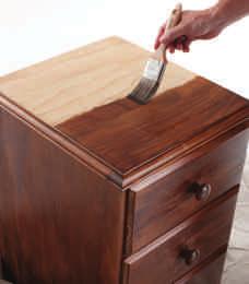 Apply Stain & Varnish with a good quality brush or
