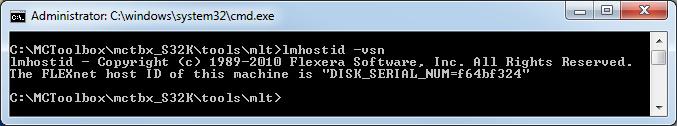 In this example, Host ID is: f64bf324 (not case sensitive) B. From DOS Command 1.