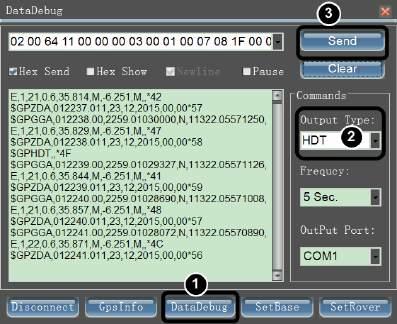 K Series GNSS Receiver Getting Started 4.3.3 Setup of navigation Fig 4-10 1.