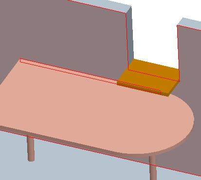 Define Joints 12. Define a fifth and final Joint between the wall and the table: Click on in CETOL to start the Joint definition. First select the highlighted surface of the wall.