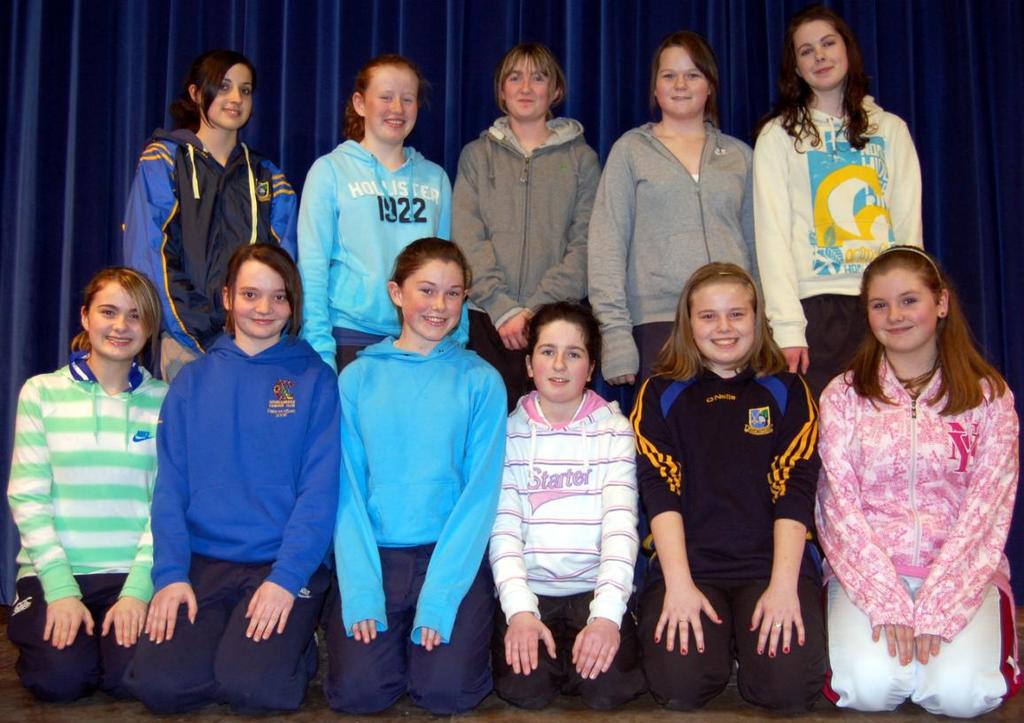 Aoife Murray, Zoe Alford, Lauren Kelly (Samantha Perini is unfortunately missing from photo) Back Row (L to R): Rebecca