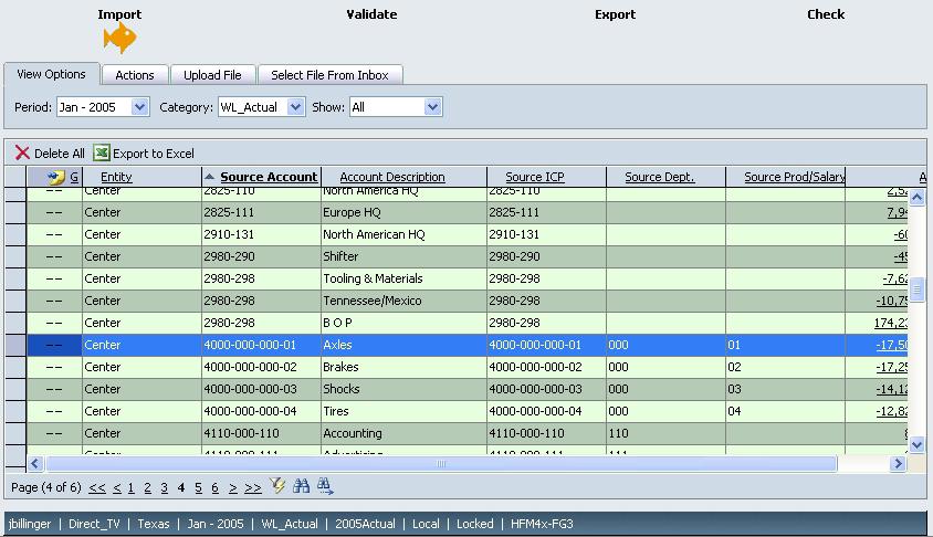Enter the search criteria and click. For example, Figure 16-3 shows the results of a search on the Account column for 4.