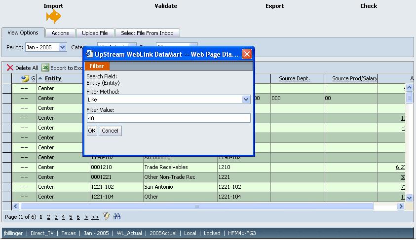 Module 16 Key Tips and Navigation Filtering Records Select the column to filter to find a particular record. Click the filter ( box will be displayed Figure 16-4. ) at the bottom of the page.