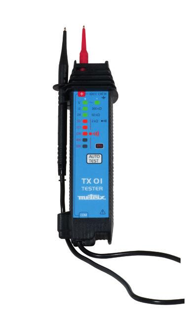 testers Digital testers LED voltage tester CAT III TX 01 Reference TX0001-Z Voltage test 12 V to 690 V (7 diodes) Audible alarm U > 50 V Phase identification Flashing "Ph" diode if U > 100 V~